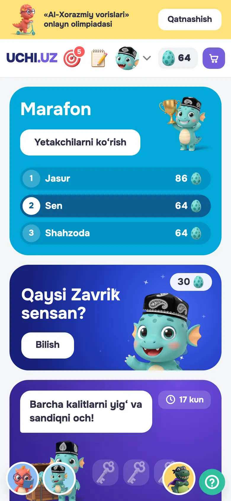 Telefonda o‘quvchi kabineti